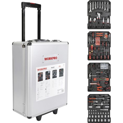 WorkPro WP1050 Trolley-Koffer bestückt 1050teilig (L x B x H) 37 x 20 x 51 cm