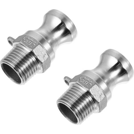Stück Edelstahl-Adapter Typ F, einnutiger Stecker, Schnellkupplung für Wassermanagement und Transport (1/5)