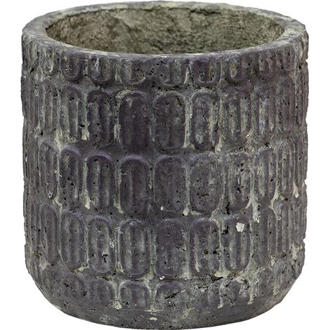 Cache-pot en Béton Marron pour Plantes d'Intérieur - Pot de Fleurs Décoratif 17 x 16 cm - PANGIVO (1/3)