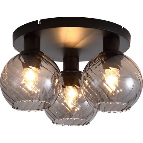 Plafonnier Radiance 3 lumières noir - 44521SM (1/5)
