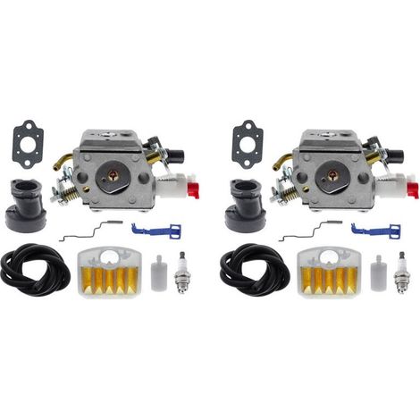 Dos carburadores 50328/3208 aptos para motosierras de los modelos 340, 345, 346, XP, 350, 351 y 353, que sustituyen al carburador monotubo Jonsered C3-EL18B. (1/4)