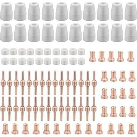 120 Pices PT31 Consommables Plasma Decoupeur Plasma Parkside Cut 30 40 50 Consommables de Dcoupeuse Plasma Accessoire Decoupeur Plasma Electrode Tip Buse (1/5)