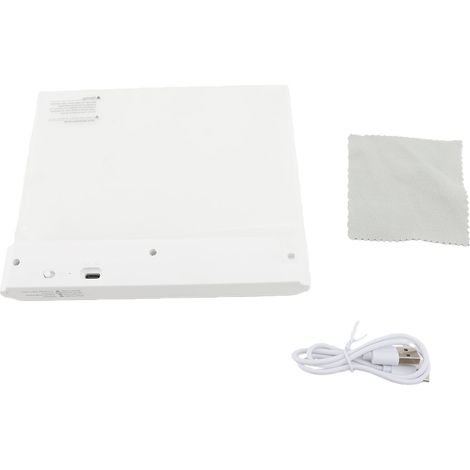 Lampe lecture LED rechargeable – 3 couleurs minuterie blanc (1/4)
