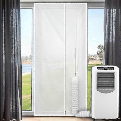 Guarnizione per porte e finestre per condizionatori portatili, striscia resistente alle intemperie 90x210 cm, facile installazione senza foratura. (1/4)