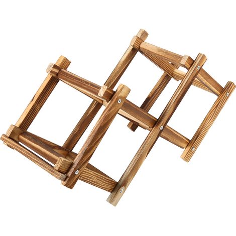 Porte-bouteilles classique en bois, étagère de rangement pour 3 bouteilles, décoration de bar pour la maison (1/5)