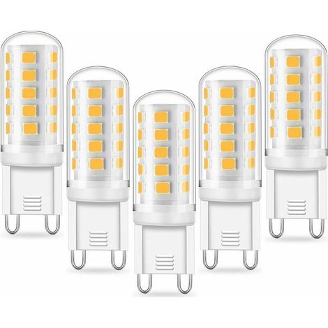 G9 LED Bulb - 5W Equivalent 33W 40W G9 , 420LM, Mini Lamp, Cool White 6000K, Flicker Free, AC220-240V, NON-Dimmable, Pack of 5 (1/5)
