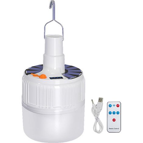 Lampe LED solaire rechargeable avec télécommande, lampe de camping, recharge pour marché nocturne-AquaForge