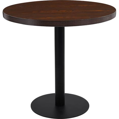 vidaXL Mesa de bistró MDF marrón oscuro 80 cm (1/4)