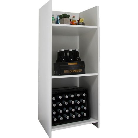 Range bouteilles contemporain blanc Evora