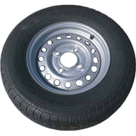 Imline – Roue de remorque 135/80R13 – 4 trous – Entraxe 130 mm – Déport 0 mm – Pneu renforcé pour usage intensif