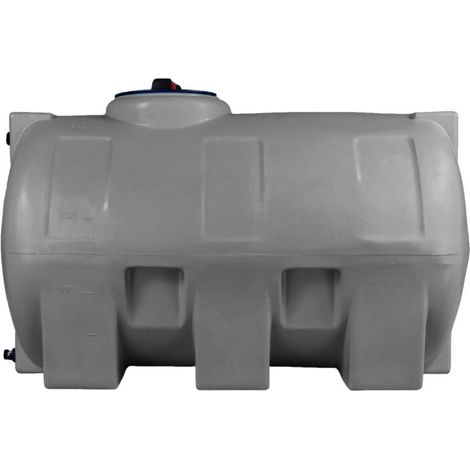 Cuve 500 litres horizontale de récupération d'eau de pluie – Réservoir anti-UV en polyéthylène – Transportable même remplie – Raccords inclus – Elbi Spa