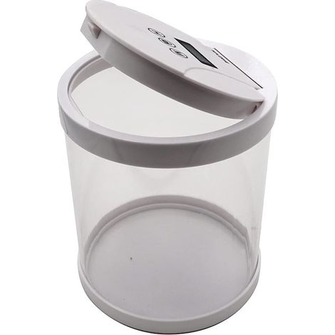 Boîte de rangement avec cadenas à minuterie et ouverture programmable, coffre de sécurité blanc pour objets précieux (1/5)