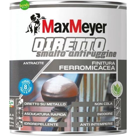 Smalto diretto antiruggine ferromicaceo MaxMeyer antracite 750 ml (1/4)