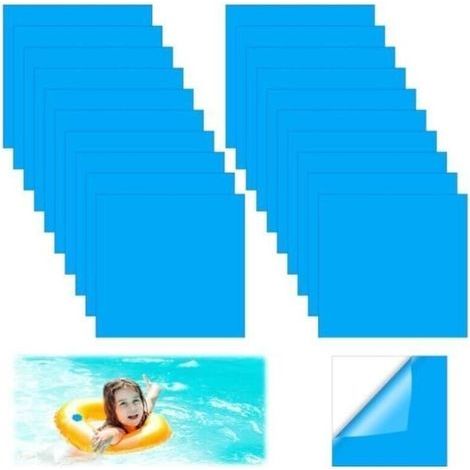 Lot de 20 Reparation Liner Piscine Rustine Piscine sous l\'eau Kit Reparation Piscine Rustine Spa Gonflable Rustine Réparation Spa (1/4)