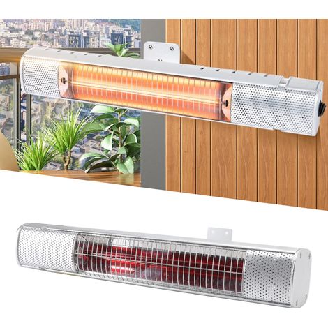 [Radiatore da esterno] Riscaldatore elettrico a infrarossi da 1500 W, a parete, impermeabile, per patio – Lega di alluminio, modello IR1500 (1/4)