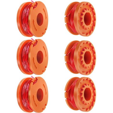 Confezione da 6 bobine e filo di ricambio per decespugliatori Argos McGregor MCT2X1825 CLGT18LG/1 WX150 (1/5)