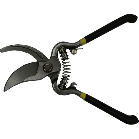 Gartenschere aus Karbonstahl Gartenwerkzeug Rosenschere Blumenschere 20cm Schwarz, Rebschere, Blumenschere