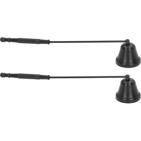Schwarzer Metall-Kerzenlöscher mit langem Griff und glockenförmiger Form – 2 Stück, Dochtlöscher (1/5)