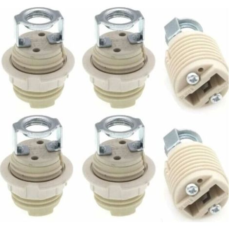 Set mit 6 G9-Lampenfassungen mit Halterung, G9-Halogenfassung mit Gewinde und Keramikanschluss (1/5)