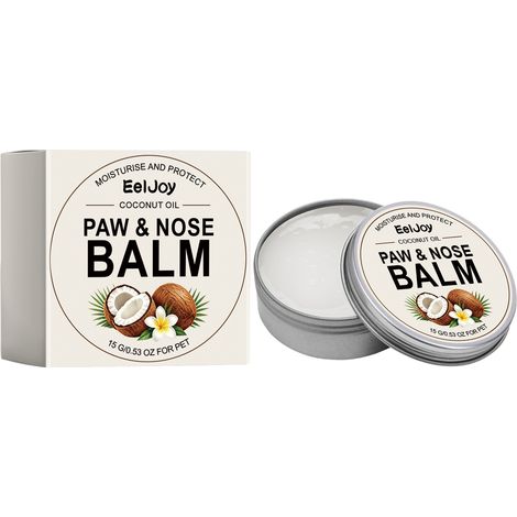 EELJOY Cire de soin pour pattes et truffe d'animaux, soin hydratant et quotidien pour les pattes et la truffe sèches et gercées, crème pour pattes 15 g SKU00030590 (1/5)