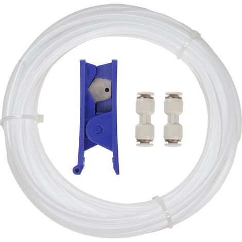 Tuyau PTFE 2,5 mm ID 4 mm OD, 5 m avec 2 raccords et cutter, blanc (1/5)
