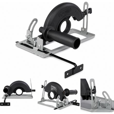 Guide pour meuleuse d'angle 125 mm – Précision pour découpe complexe – Base en métal stable – Poignée antidérapante – Compatible 115/125 mm