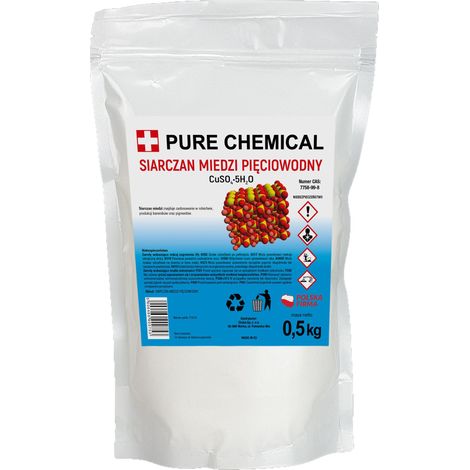 Solfato di rame pentaidrato - 0,5 kg - Protezione delle piante - Efficace agente antifungino