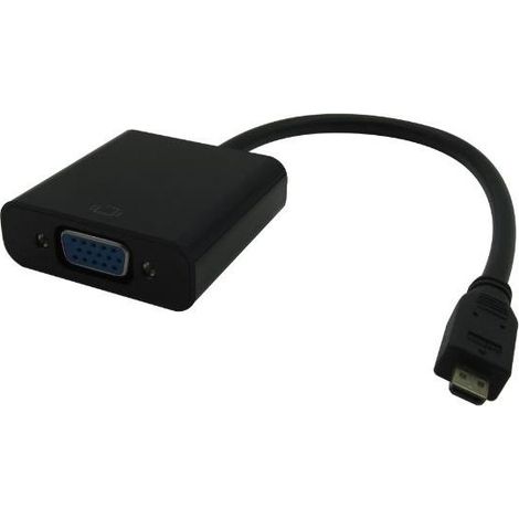 Adattatore da Micro HDMI D a VGA 0,25 m nero