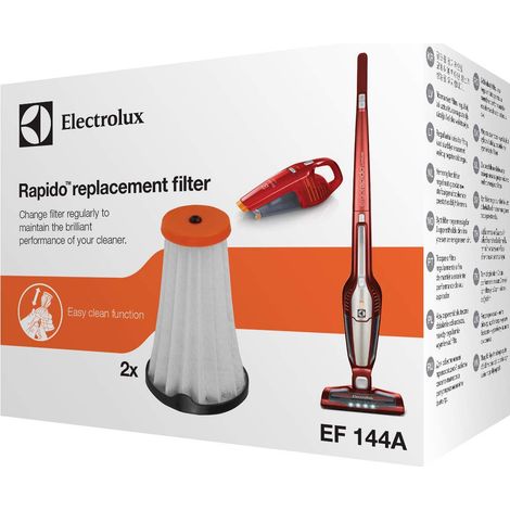 Electrolux EF144 – filtri di ricambio in carta per aspirapolvere New Ergorapido e New Rapido – set da 2 pezzi – compatibili con modelli ZB4106, ZB5104, ZB5106 e altri (1/4)