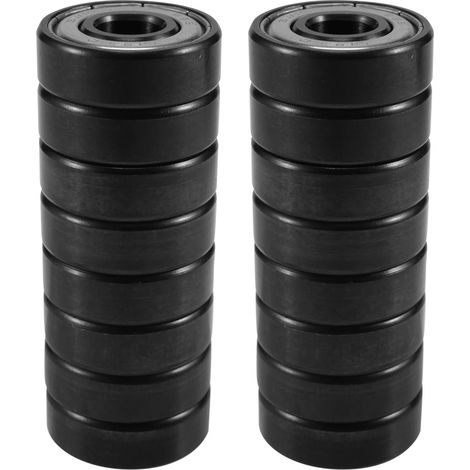 16 PièCes SéRies en CéRamique 608 Roulements 8X22X7Mm ABEC-11 Hybride 6 Billes Blanches ZrO2 Roulement de Planche à roulettes Patinage Rouleau (1/5)