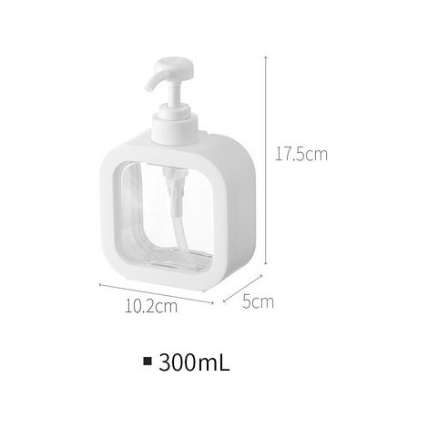 Dispensador de jabón CSPARKV, dispensador de jabón de cocina recargable y dispensador de jabón de baño, dispensador de jabón con etiqueta impermeable, dispensador de líquido lavavajillas, 300 ml, 2 pi