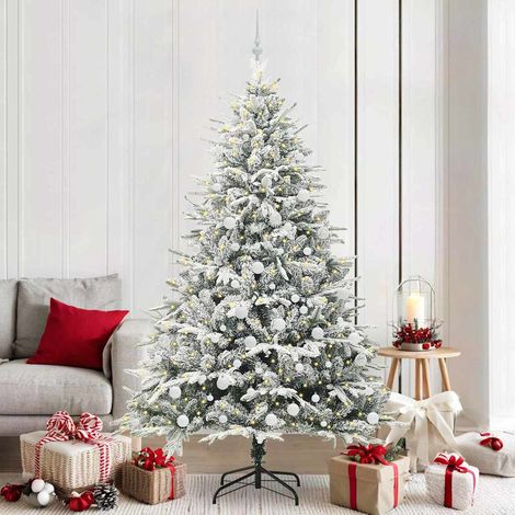Árbol de Navidad Artificial Pre-iluminado con Juego de Bolas