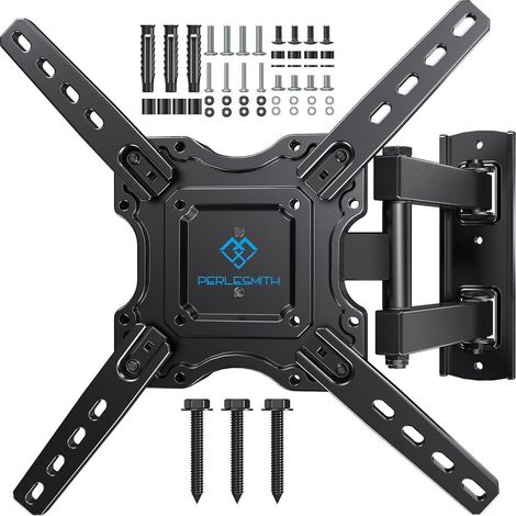Schwenkbare TV Wandhalterung für 26-60 Zoll, neigbar, bis 35kg, VESA 400x400 (1/5)