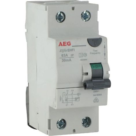 Interrupteur différentiel type A AEG 2modules Inte