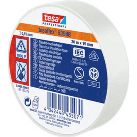 10 x NASTRO ISOLANTE CERTIFICATO BIANCO 25MTX19MM