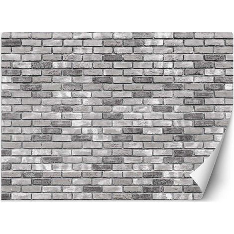 Carta Da Parati, Muro di mattoni grigio - 100x70 (1/5)