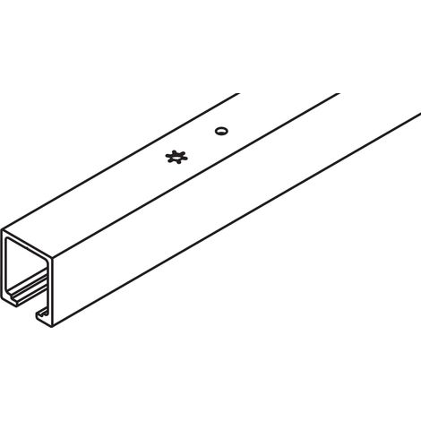 Hawa Laufschiene Hawa Junior 80/100,  Aluminium, gelocht, 2500 mm