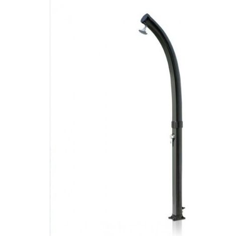 GRE – Douche solaire courbée 22L en PVC noir – Robinet réglable – Installation facile près de la piscine – Chauffe eau par énergie solaire (1/5)