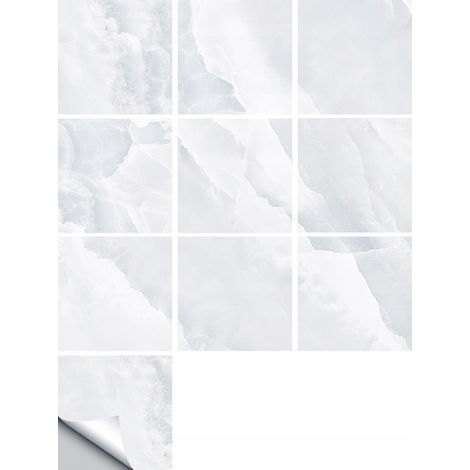 Panel autoadhesivo de PVC laminado con efecto mármol, 10 piezas, papel pintado de 20x20 cm. (1/5)