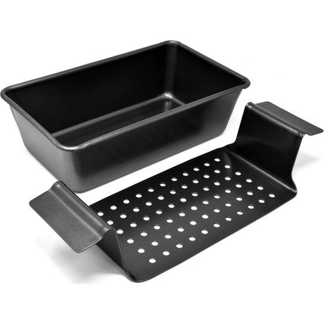Moule à pain noir rectangulaire en fonte pour four/airfryer, moule cake et cuisson pain, accessoire cuisine (1/5)