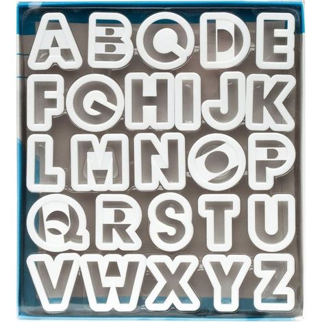TrAdE Shop Traesio - Set Formine Stampi Per Dolci Biscotti A Forma Di Lettere Alfabeto Kit Pasticcere -