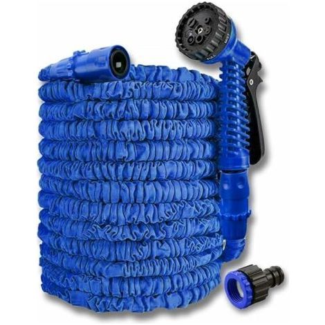Tuyau d'arrosage, 100ft/30m Tuyau d'arrosage Extensible Tuyau Flexible Tuyau Extensible avec 7 Têtes de Pulvérisation Multifonctionnelles pour Jardinage, Laver la Voiture, Arroser (1/4)