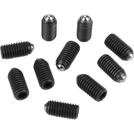 10 Pistons à Ressort à Bille à Douille Hexagonale M8, Ensemble de Pistons à Ressort à Bille Filetés, Piston à Bille de Force en Acier au Carbone, Positionnement pour Dispositifs Mécaniques (M816) (1/5)