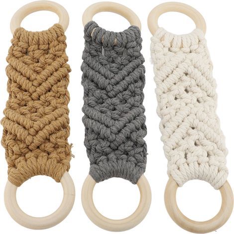 3PCS MACRAME TORNELDER SINGES BAGNES COTTON COTTON CORDE TELOVER POUR LA CUISINE Hôtel de salle de bain (1/5)