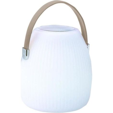 Lampe enceinte bluetooth sans fil - LUMISKY - MINI MAY PLAY - H23 cm - LED blanc et multicolore dimmable (1/5)