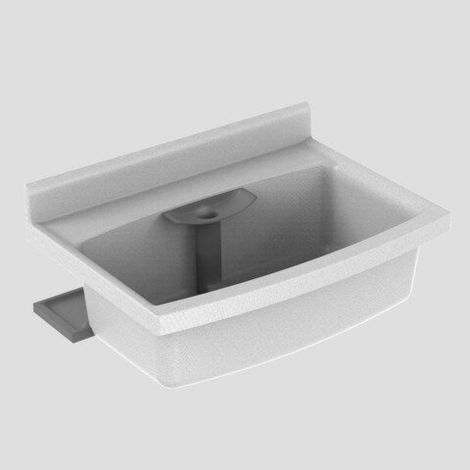 Sanit maxi 60008B60099 granit, étagère anthracite, avec tuyau de cheminée, entonnoir (1/2)