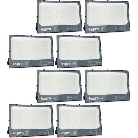 Lot de 8 Projecteur LED Exterieur 600W, Super Lumineux 60000LM Spot LED Extérieur 3000K Blanc Chaud, IP66 Étanche  Idéal Pour Patio, Terrasse, Cour, Jardin, Garage