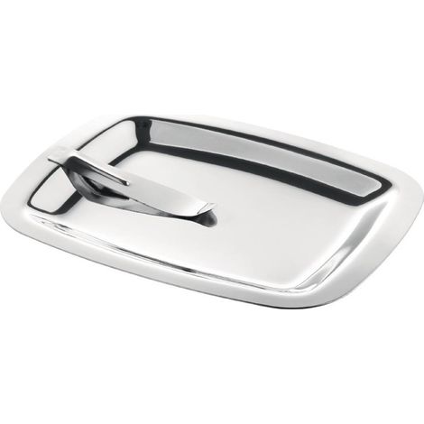 Plateau Addition en Inox avec Clip - 150 x 120 mm