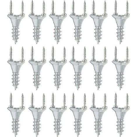 Clous invisibles pour plinthes en bois massif, clous invisibles en forme de Y, vis autotaraudeuses à double tête, clous spéciaux pour plinthes, vis de sécurité invisibles (1,5 cm) (1/5)