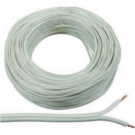 100MT CAVO ELETTRICO BIPOLARE BIANCO H03-VHFI - 2x mmq.1 colore bianco